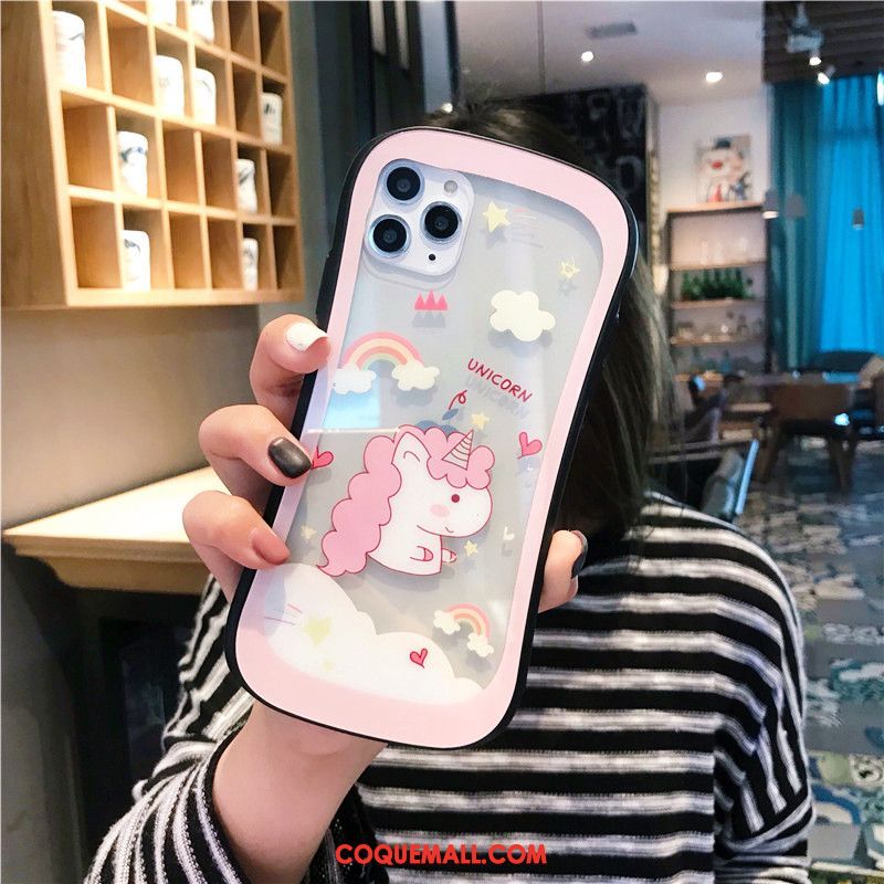 Étui iPhone 11 Pro Max Dessin Animé Charmant Incassable, Coque iPhone 11 Pro Max Téléphone Portable Net Rouge