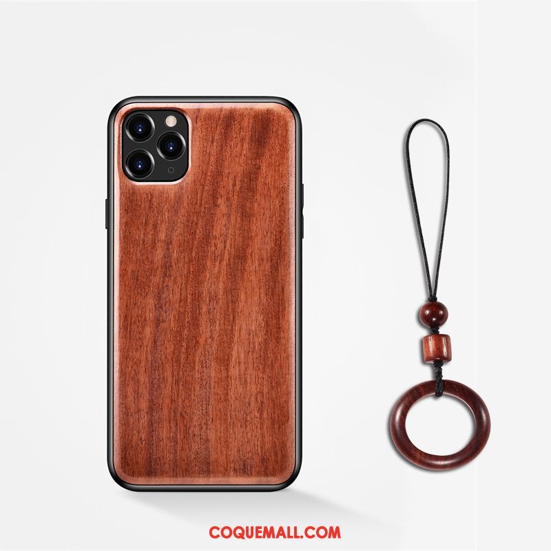 Étui iPhone 11 Pro Max En Bois Téléphone Portable Fleur, Coque iPhone 11 Pro Max Nouveau Protection Braun