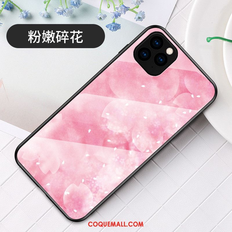 Étui iPhone 11 Pro Max Fluide Doux Verre Art, Coque iPhone 11 Pro Max Sakura Nouveau