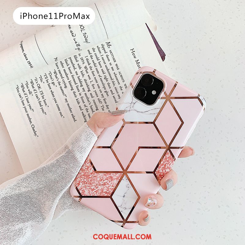 Étui iPhone 11 Pro Max Grand Tout Compris Bleu, Coque iPhone 11 Pro Max Fluide Doux Rose