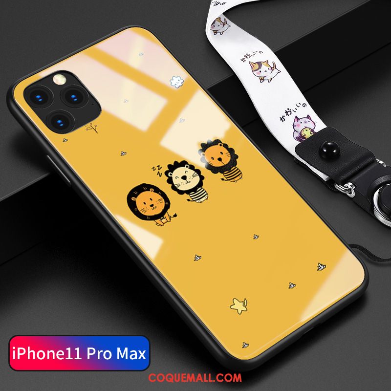 Étui iPhone 11 Pro Max Incassable Personnalité Verre, Coque iPhone 11 Pro Max Tendance Tout Compris