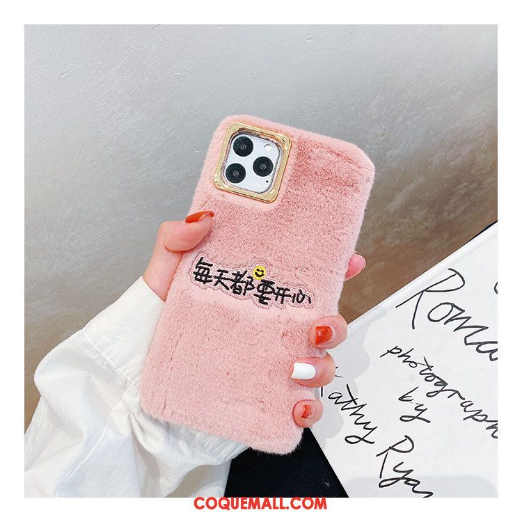 Étui iPhone 11 Pro Max Incassable Rose Dessin Animé, Coque iPhone 11 Pro Max Tout Compris Téléphone Portable