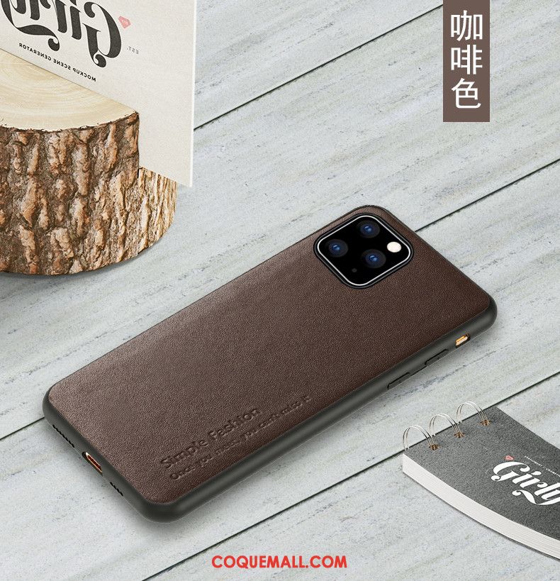 Étui iPhone 11 Pro Max Luxe Incassable Business, Coque iPhone 11 Pro Max En Cuir Modèle Fleurie