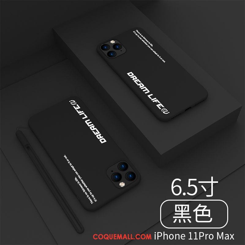 Étui iPhone 11 Pro Max Luxe Ornements Suspendus Marque De Tendance, Coque iPhone 11 Pro Max Jaune Fluide Doux