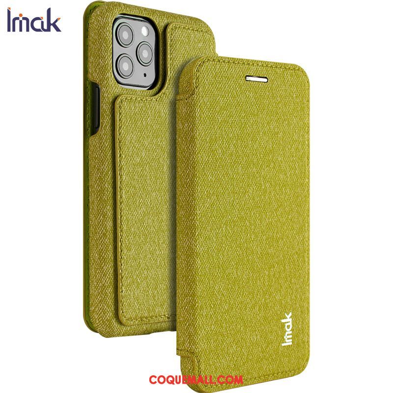 Étui iPhone 11 Pro Max Magnétisme Vert Multifonctions, Coque iPhone 11 Pro Max Protection Téléphone Portable