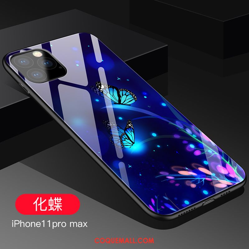 Étui iPhone 11 Pro Max Noir Personnalité Verre, Coque iPhone 11 Pro Max Protection Silicone