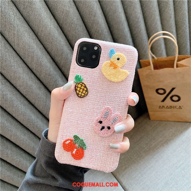 Étui iPhone 11 Pro Max Peluche Dessin Animé Téléphone Portable, Coque iPhone 11 Pro Max Animal Protection