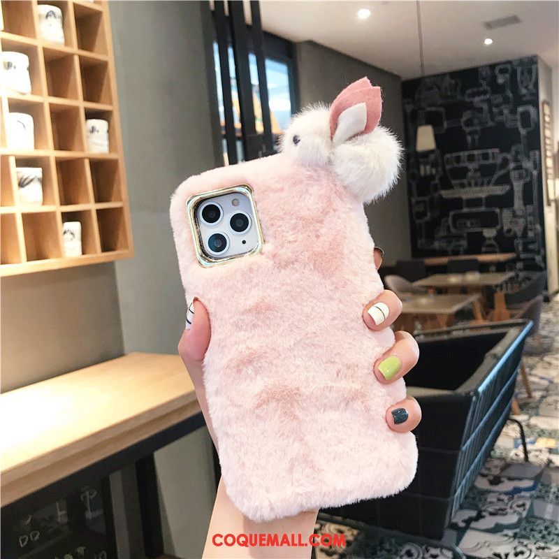 Étui iPhone 11 Pro Max Peluche Dimensionnel Téléphone Portable, Coque iPhone 11 Pro Max Velours Fluide Doux