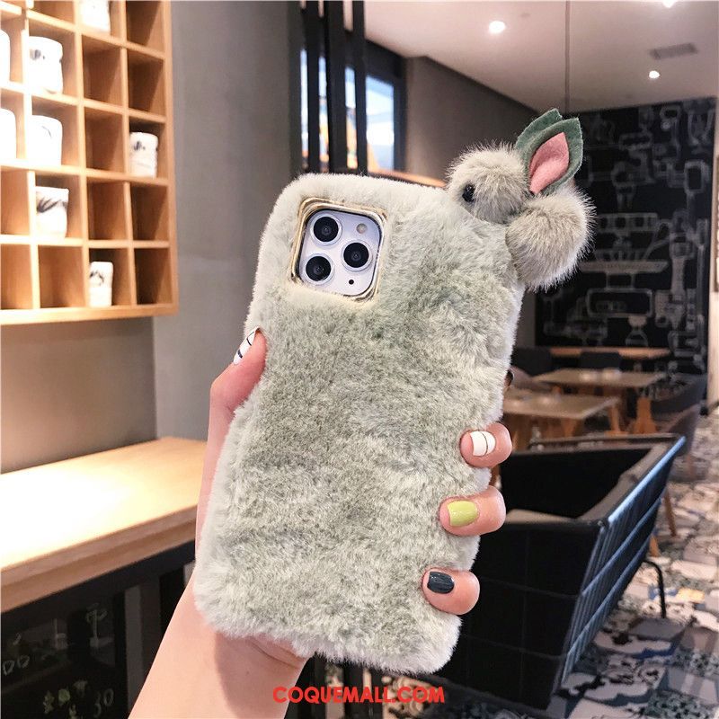 Étui iPhone 11 Pro Max Peluche Dimensionnel Téléphone Portable, Coque iPhone 11 Pro Max Velours Fluide Doux