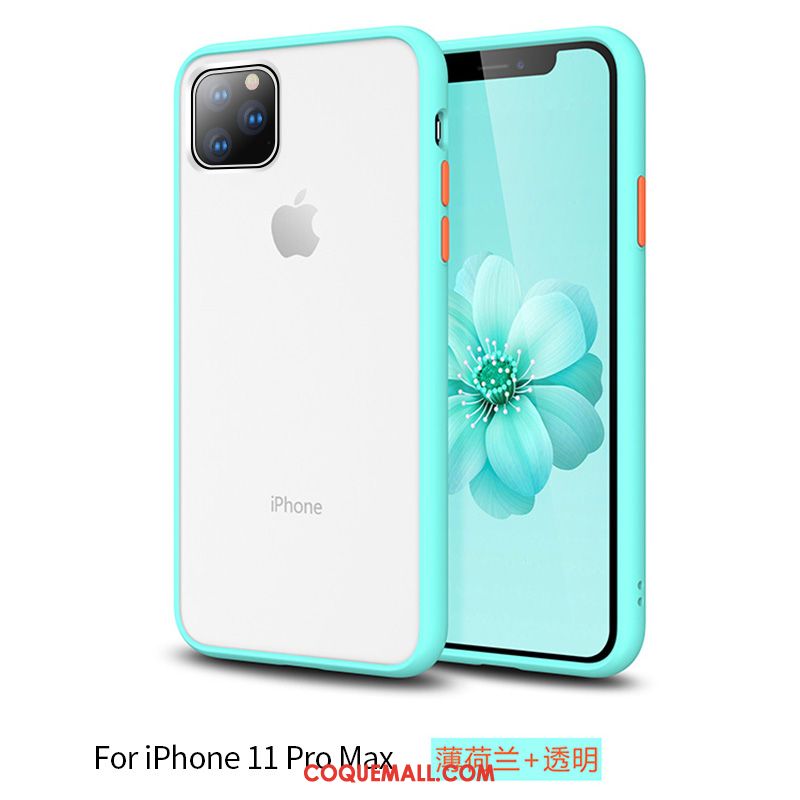 Étui iPhone 11 Pro Max Silicone Fluide Doux Délavé En Daim, Coque iPhone 11 Pro Max Incassable Bleu