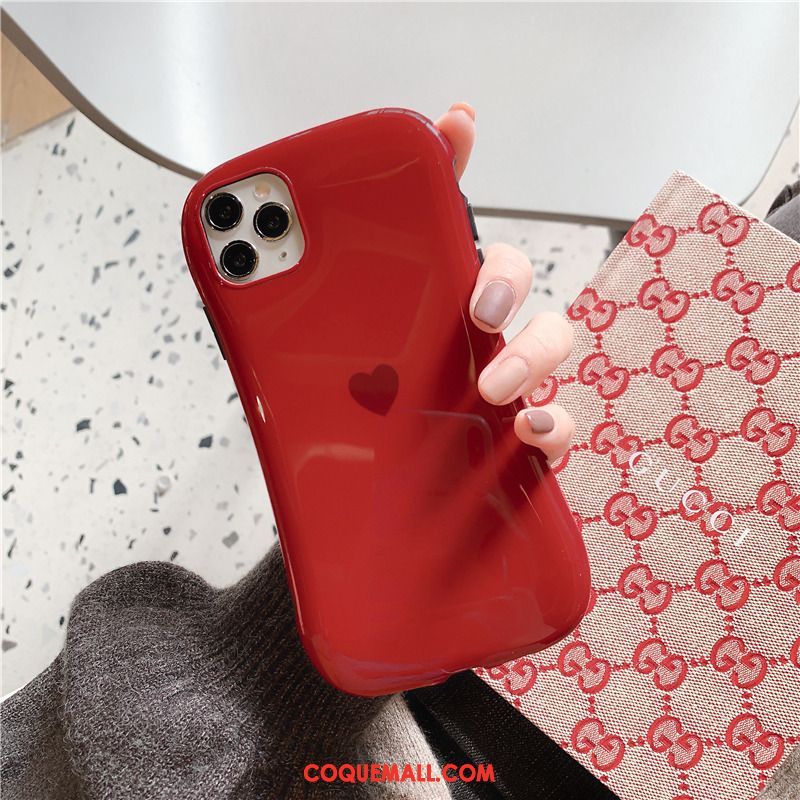 Étui iPhone 11 Pro Max Simple Jaune Amour, Coque iPhone 11 Pro Max Vin Rouge Petit