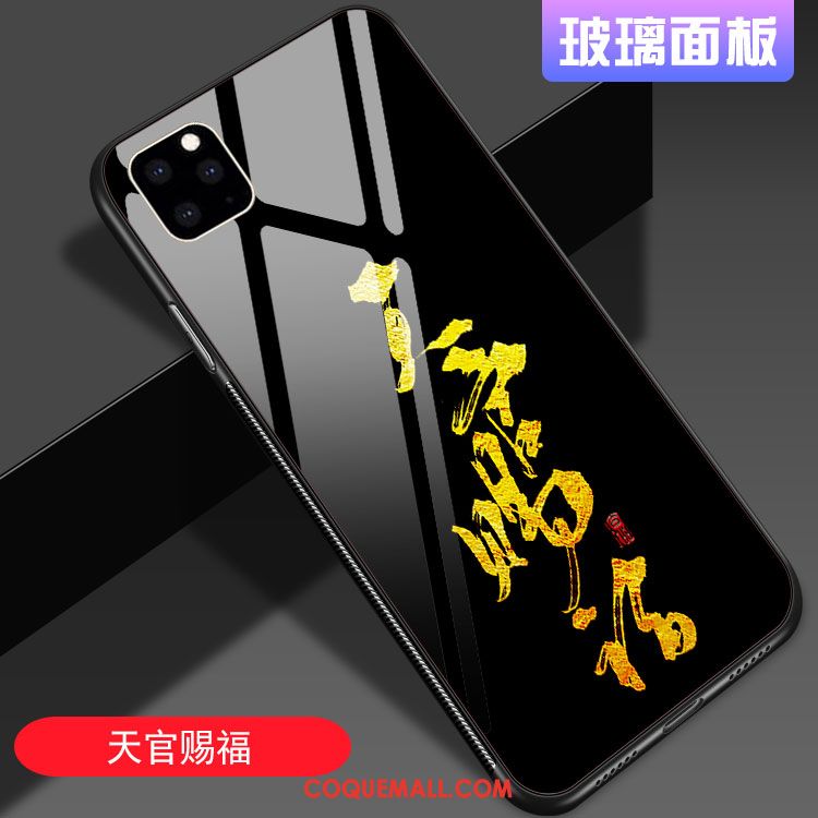 Étui iPhone 11 Pro Max Style Chinois Net Rouge Téléphone Portable, Coque iPhone 11 Pro Max Noir Simple
