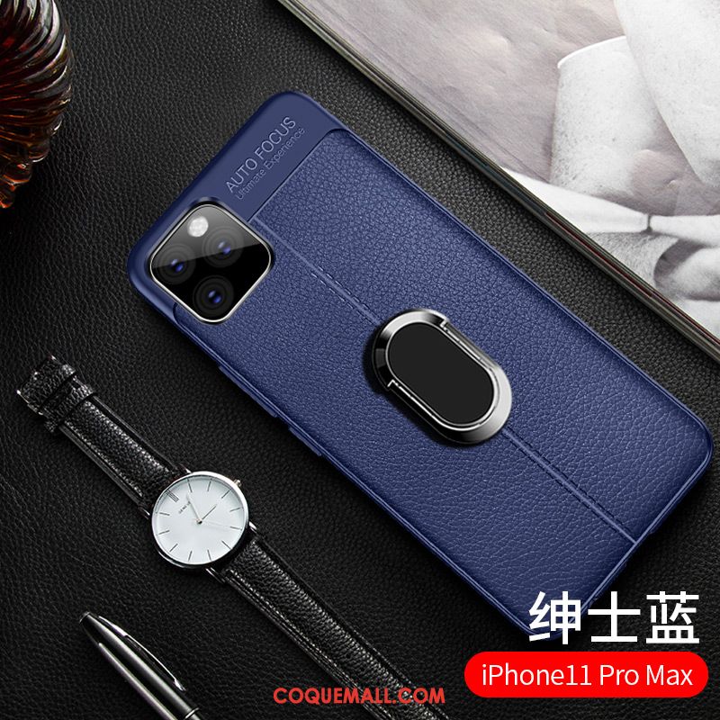 Étui iPhone 11 Pro Max Tout Compris Modèle Fleurie Personnalité, Coque iPhone 11 Pro Max Silicone Bleu