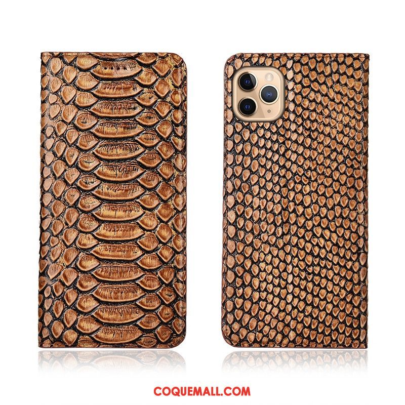 Étui iPhone 11 Pro Modèle Fleurie Clamshell Silicone, Coque iPhone 11 Pro Protection Cuir Véritable
