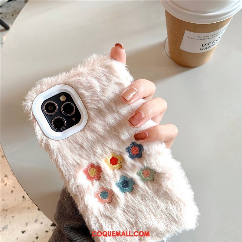 Étui iPhone 11 Pro Multicolore Peluche Tendance, Coque iPhone 11 Pro Personnalité Fleurs