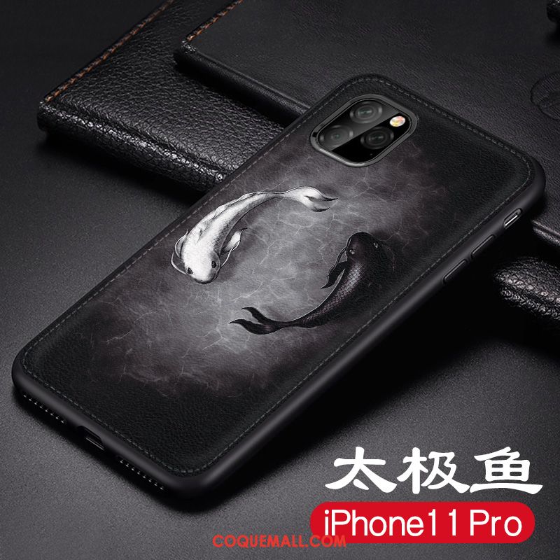 Étui iPhone 11 Pro Nouveau Incassable Téléphone Portable, Coque iPhone 11 Pro Peinture Délavé En Daim