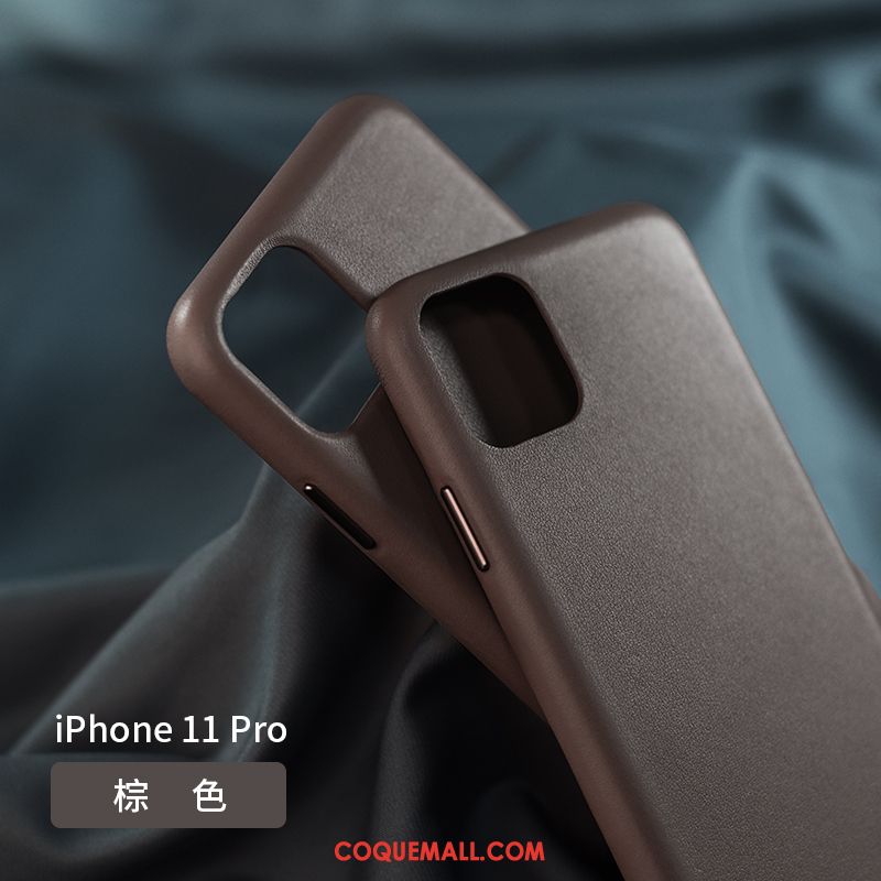 Étui iPhone 11 Pro Protection Marque De Tendance Net Rouge, Coque iPhone 11 Pro Incassable Cuir Braun