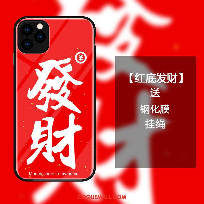 Étui iPhone 11 Pro Rouge Téléphone Portable Style Chinois, Coque iPhone 11 Pro Tout Compris Protection