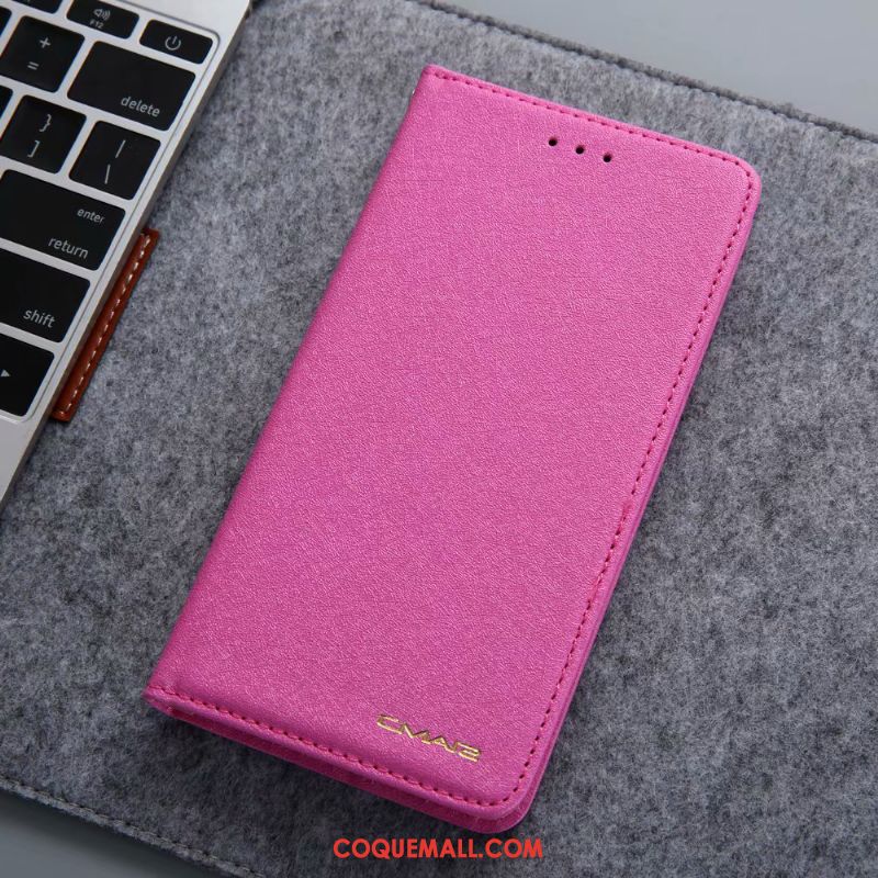 Étui iPhone 11 Pro Soie Mulberry Très Mince Rose, Coque iPhone 11 Pro En Cuir Portefeuille