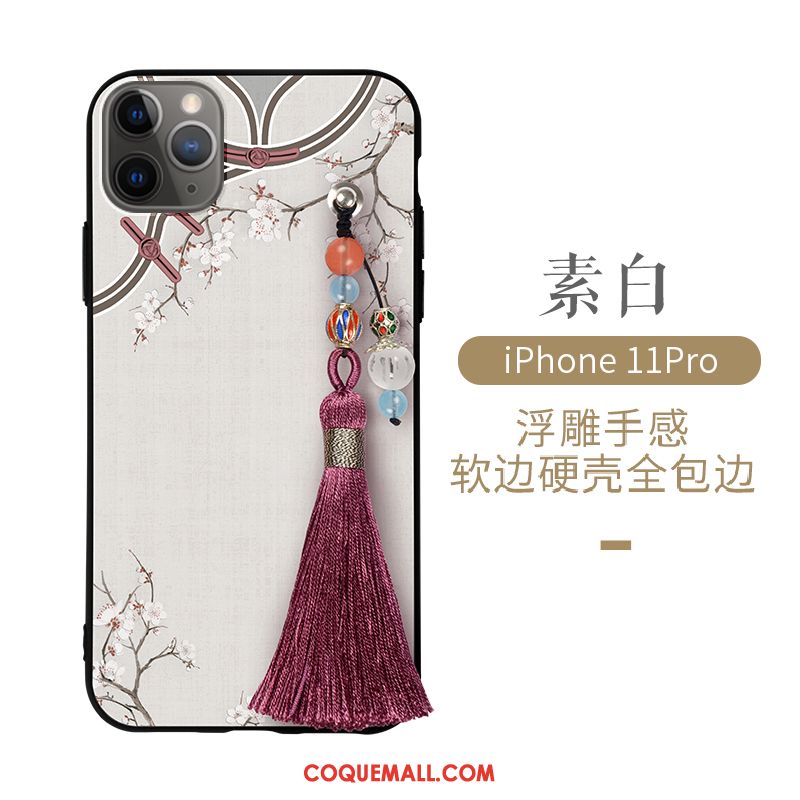 Étui iPhone 11 Pro Style Chinois Créatif Silicone, Coque iPhone 11 Pro Vent Tout Compris