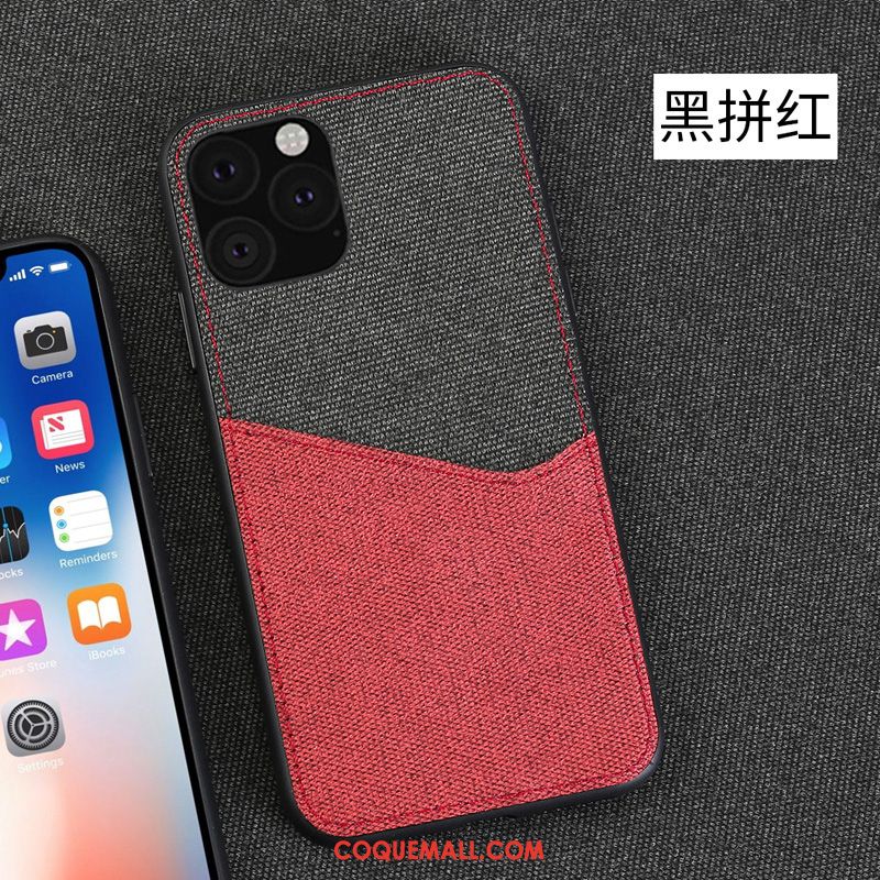 Étui iPhone 11 Pro Tissu Modèle Fleurie Marque De Tendance, Coque iPhone 11 Pro Rouge Carte