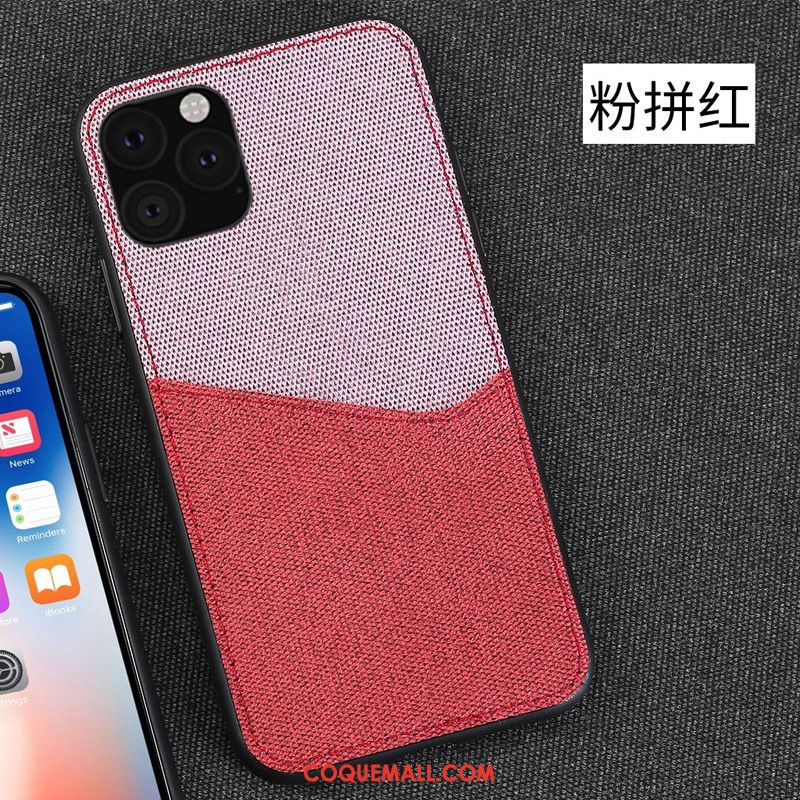 Étui iPhone 11 Pro Tissu Modèle Fleurie Marque De Tendance, Coque iPhone 11 Pro Rouge Carte