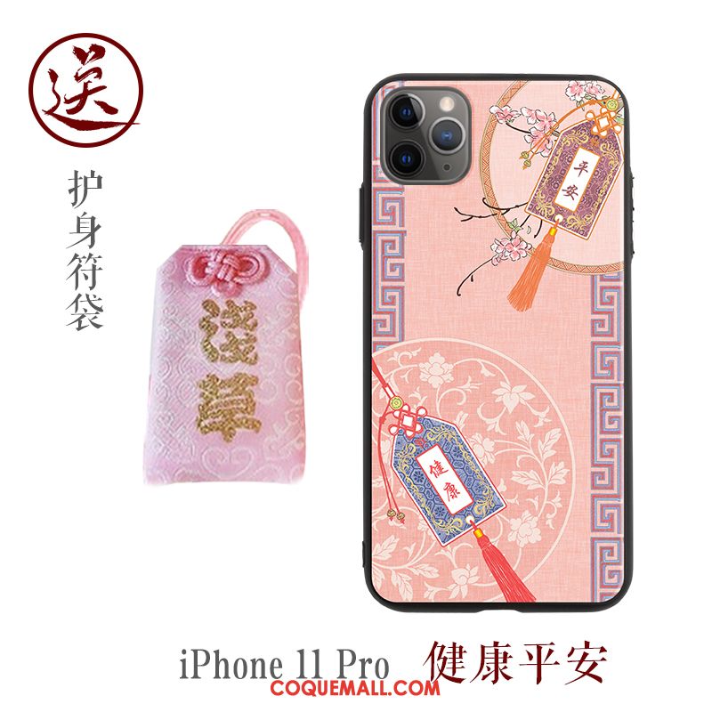 Étui iPhone 11 Pro Tout Compris Marque De Tendance Rose, Coque iPhone 11 Pro Vent Personnalité