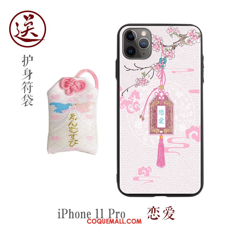 Étui iPhone 11 Pro Tout Compris Marque De Tendance Rose, Coque iPhone 11 Pro Vent Personnalité