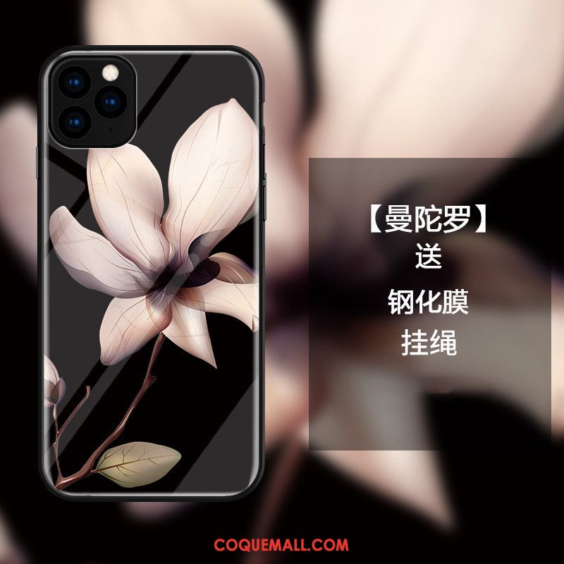 Étui iPhone 11 Pro Tout Compris Verre Fleur, Coque iPhone 11 Pro Protection Simple