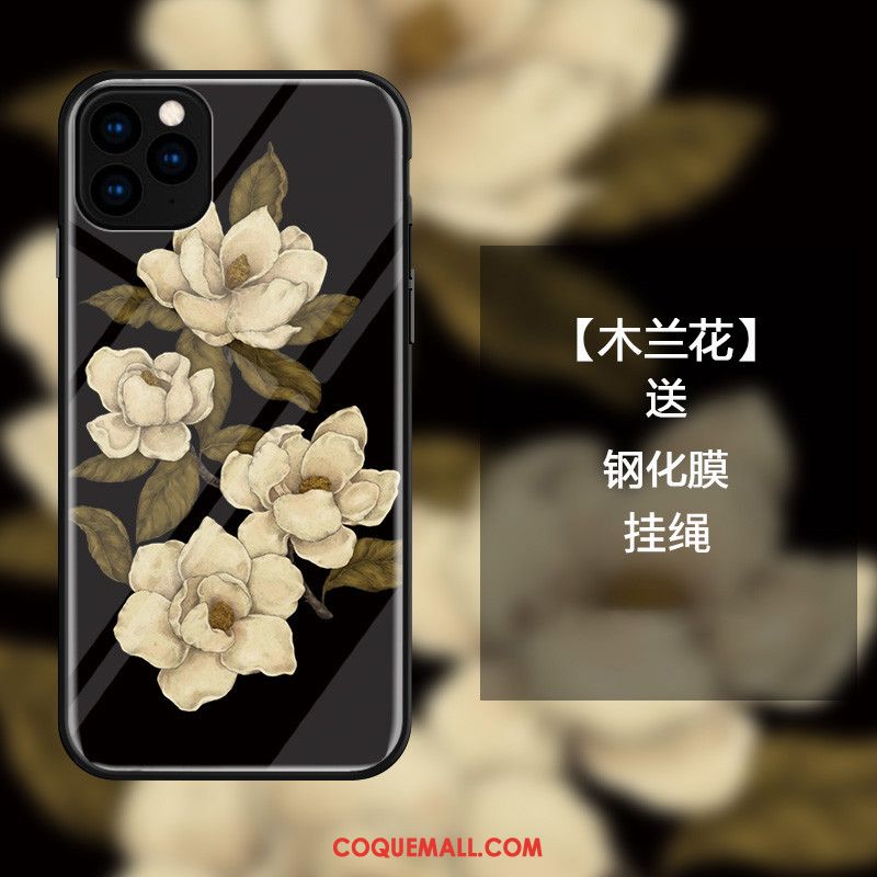 Étui iPhone 11 Pro Tout Compris Verre Fleur, Coque iPhone 11 Pro Protection Simple