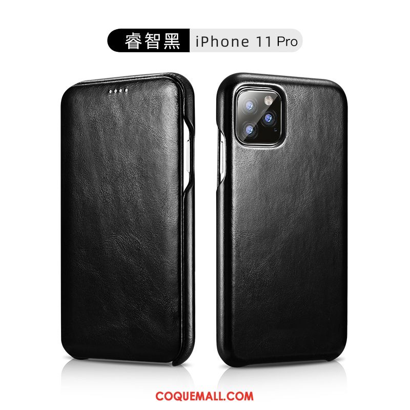 Étui iPhone 11 Pro Téléphone Portable Cuir Protection, Coque iPhone 11 Pro En Cuir Tout Compris Braun