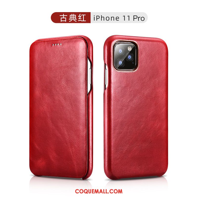 Étui iPhone 11 Pro Téléphone Portable Cuir Protection, Coque iPhone 11 Pro En Cuir Tout Compris Braun