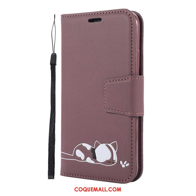 Étui iPhone 11 Pro Téléphone Portable Dessin Animé Portefeuille, Coque iPhone 11 Pro En Cuir Rouge