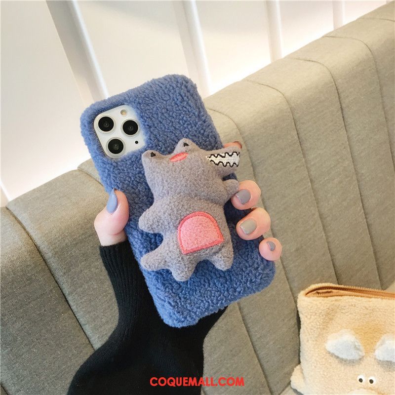 Étui iPhone 11 Pro Téléphone Portable Vert Peluche, Coque iPhone 11 Pro Fluide Doux Crocodile