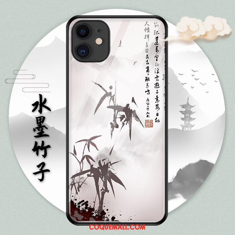 Étui iPhone 11 Pro Vintage Fluide Doux Personnalité, Coque iPhone 11 Pro Marque De Tendance Style Chinois