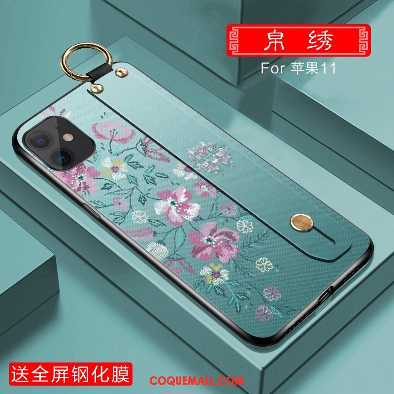 Étui iPhone 11 Rose Tout Compris Créatif, Coque iPhone 11 Incassable Net Rouge