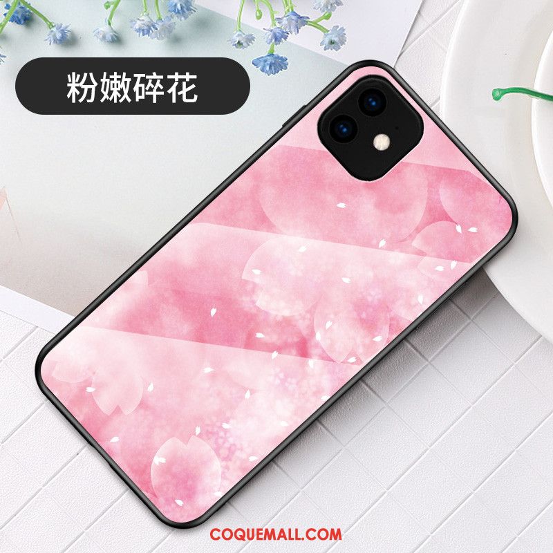 Étui iPhone 11 Sakura Art Bleu, Coque iPhone 11 Simple Fluide Doux