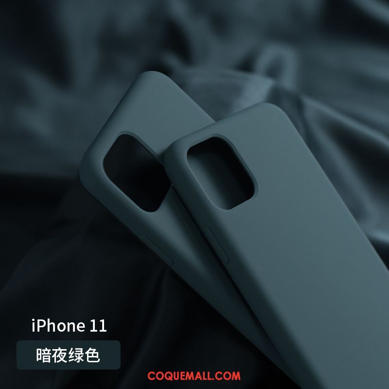 Étui iPhone 11 Silicone Tout Compris Incassable, Coque iPhone 11 Fluide Doux Téléphone Portable