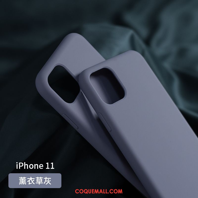 Étui iPhone 11 Silicone Tout Compris Incassable, Coque iPhone 11 Fluide Doux Téléphone Portable