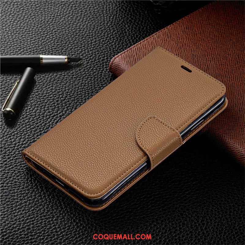 Étui iPhone 11 Tendance Portefeuille En Cuir, Coque iPhone 11 Téléphone Portable Nouveau Braun