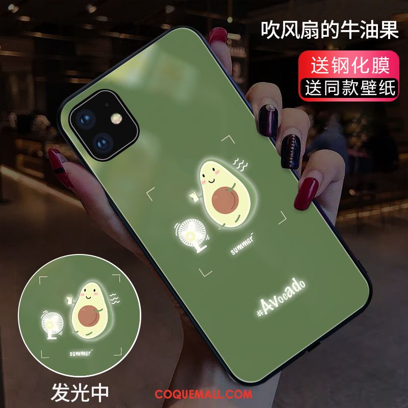 Étui iPhone 11 Vert Téléphone Portable Bovins, Coque iPhone 11 Vent Fleur