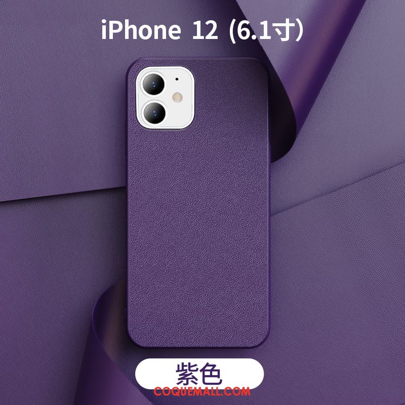 Étui iPhone 12 Business Nouveau Protection, Coque iPhone 12 Incassable Vert Foncé