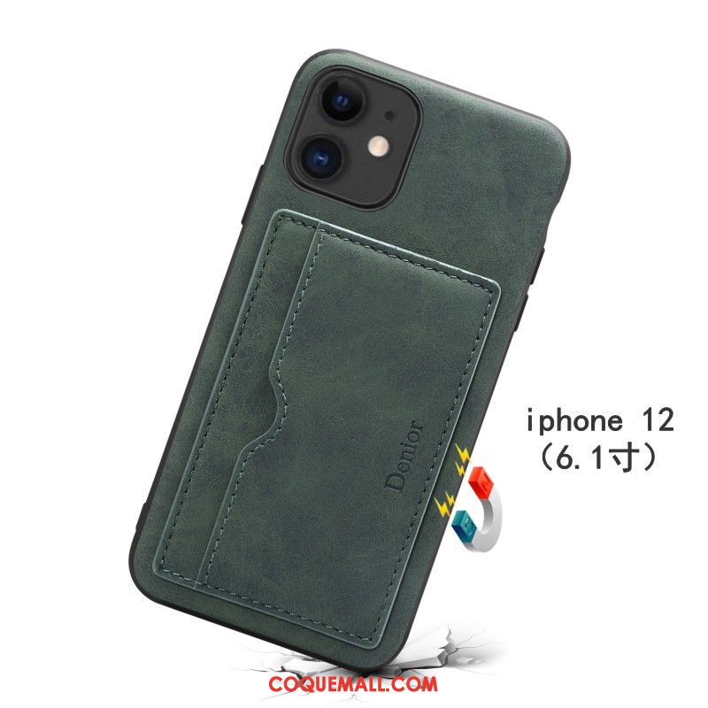 Étui iPhone 12 Incassable Carte Légère, Coque iPhone 12 Support Téléphone Portable