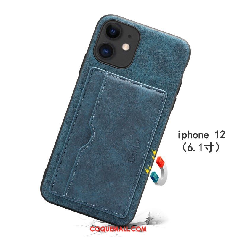 Étui iPhone 12 Incassable Carte Légère, Coque iPhone 12 Support Téléphone Portable