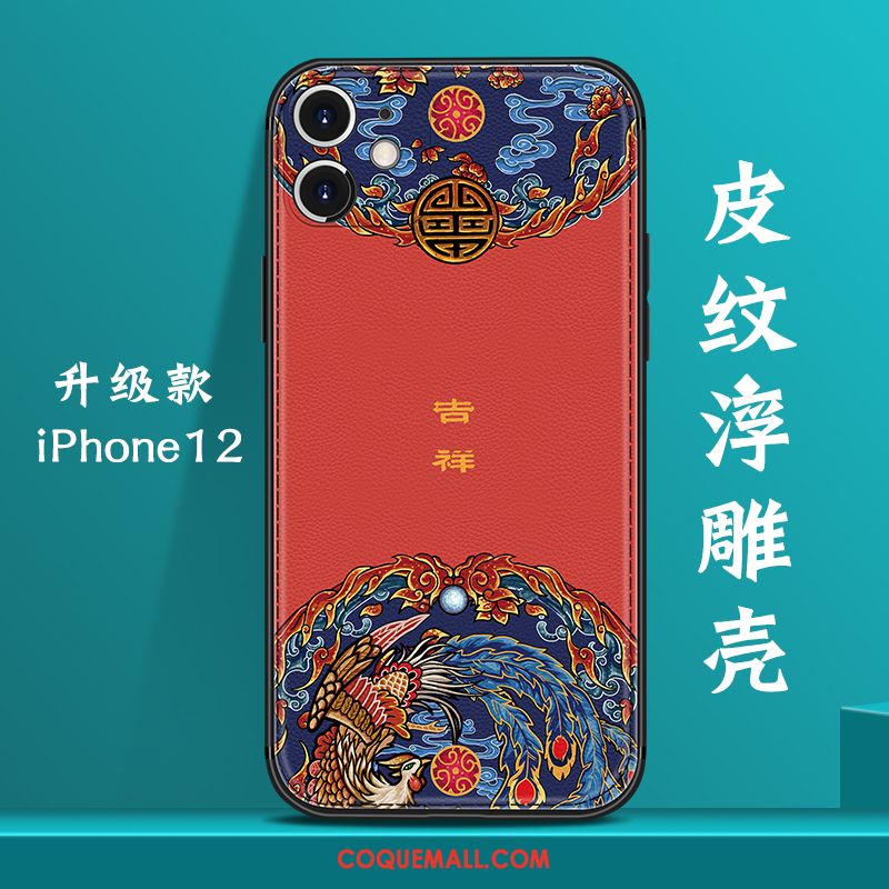 Étui iPhone 12 Incassable Créatif Téléphone Portable, Coque iPhone 12 Nouveau Modèle Fleurie