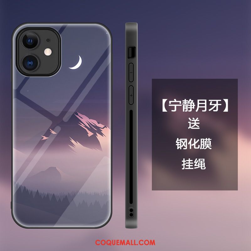 Étui iPhone 12 Mini Amoureux Violet Tout Compris, Coque iPhone 12 Mini Mode Marque De Tendance