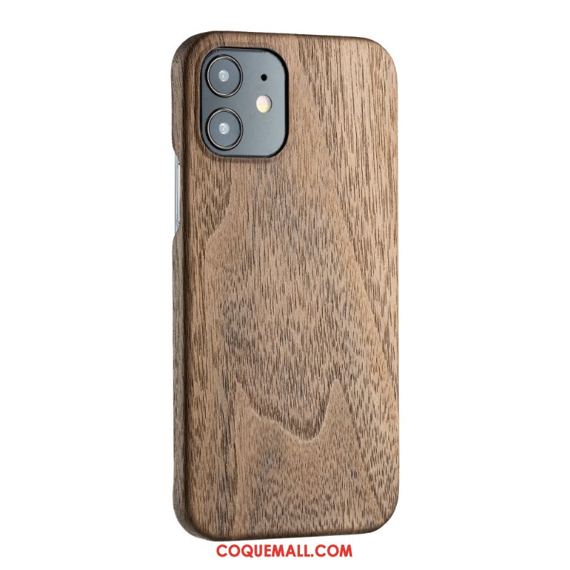 Étui iPhone 12 Mini Protection En Bois Incassable, Coque iPhone 12 Mini Téléphone Portable Très Mince