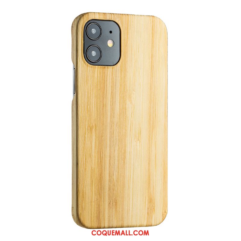 Étui iPhone 12 Mini Protection En Bois Incassable, Coque iPhone 12 Mini Téléphone Portable Très Mince