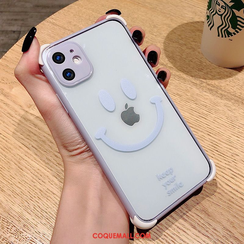 Étui iPhone 12 Mini Transparent Téléphone Portable Amoureux, Coque iPhone 12 Mini Incassable Net Rouge