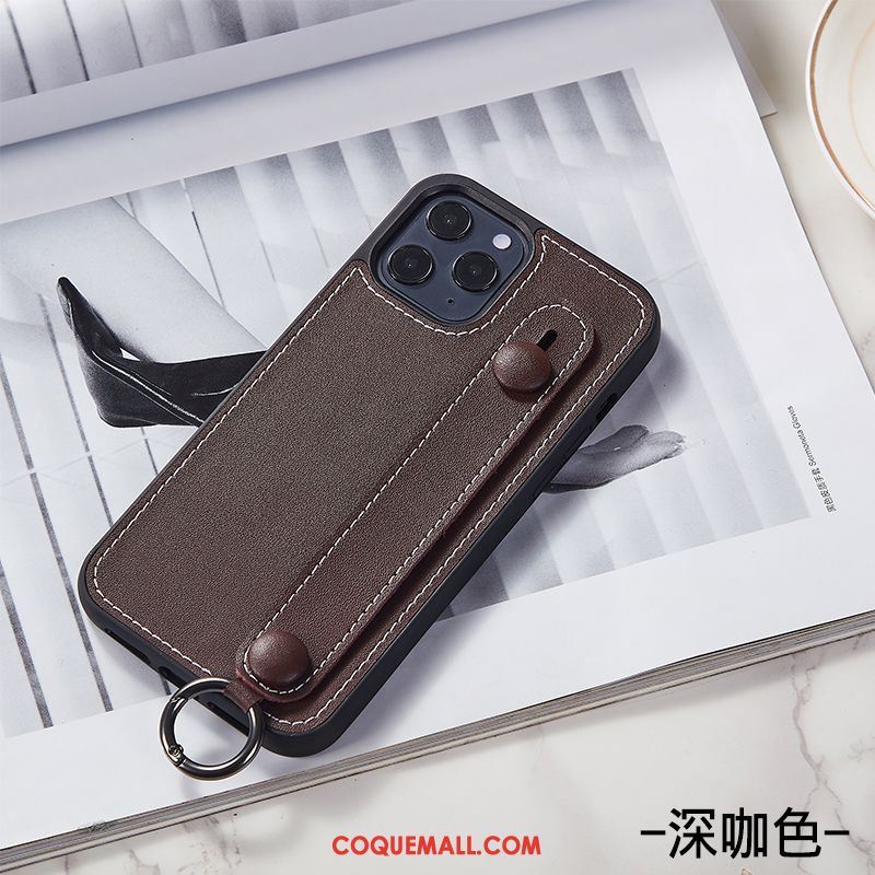 Étui iPhone 12 Pro Business Cuir Qualité, Coque iPhone 12 Pro Personnalité Tout Compris Braun